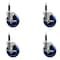 Service Caster 5'' Solid Poly Swivel 3/4'' Expanding Stem Caster Set with Brake, 4PK SCC-EX20S514-SPUS-TLB-34-4 - alternate 1